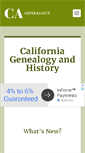 Mobile Screenshot of californiagenealogy.org